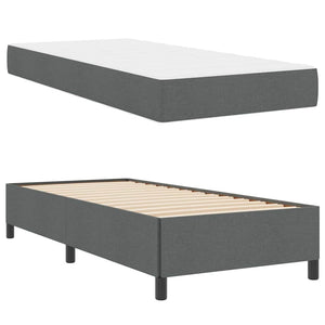 vidaXL Dark Grey Box Spring Bed 80 x 200 cm Fabric