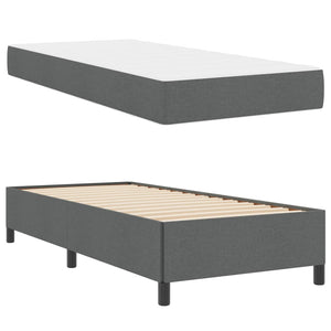 vidaXL Dark Grey Box Spring Bed 80 x 200 cm Fabric