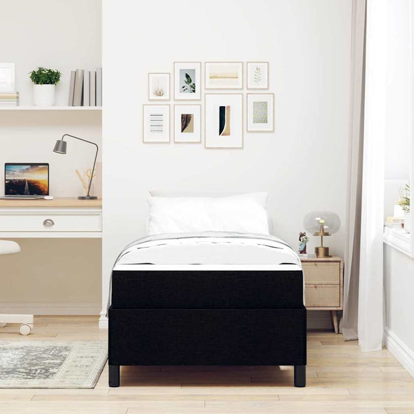 vidaXL Box Spring Bed Black 80 x 200 cm Fabric