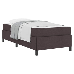 vidaXL Box Spring Bed Dark Brown 80 x 200 cm Fabric