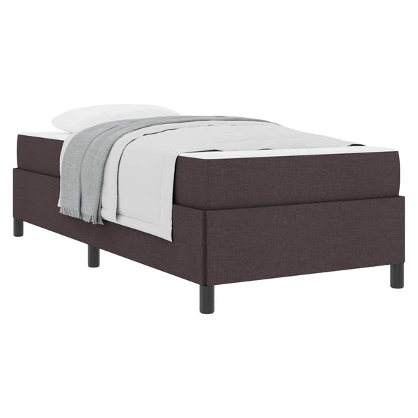 vidaXL Box Spring Bed Dark Brown 80 x 200 cm Fabric
