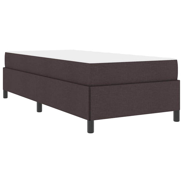 vidaXL Box Spring Bed Dark Brown 80 x 200 cm Fabric