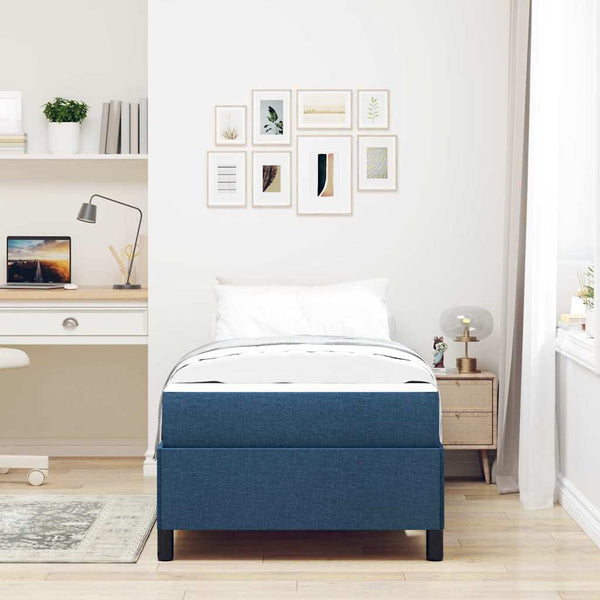 vidaXL Box Spring Bed Blue 80 x 200 cm Fabric