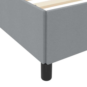 vidaXL Box Spring Bed Light Gray 90 x 200 cm Fabric