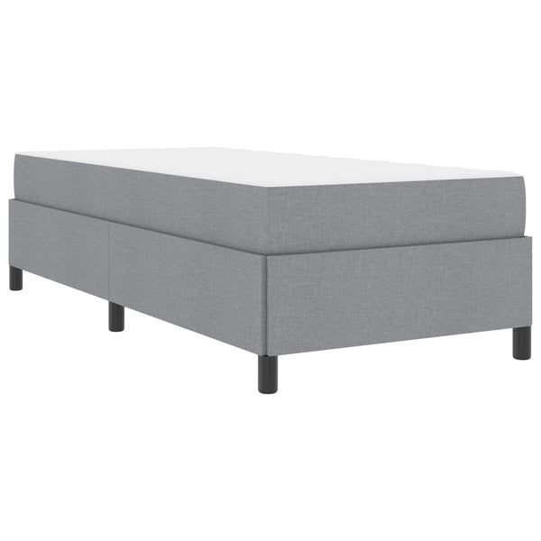 vidaXL Box Spring Bed Light Gray 90 x 200 cm Fabric