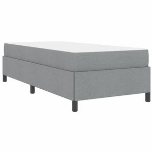 vidaXL Box Spring Bed Light Gray 90 x 200 cm Fabric