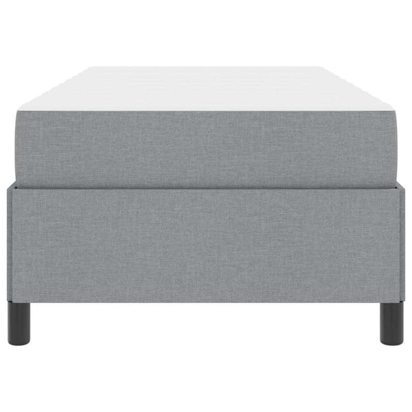 vidaXL Box Spring Bed Light Gray 90 x 200 cm Fabric