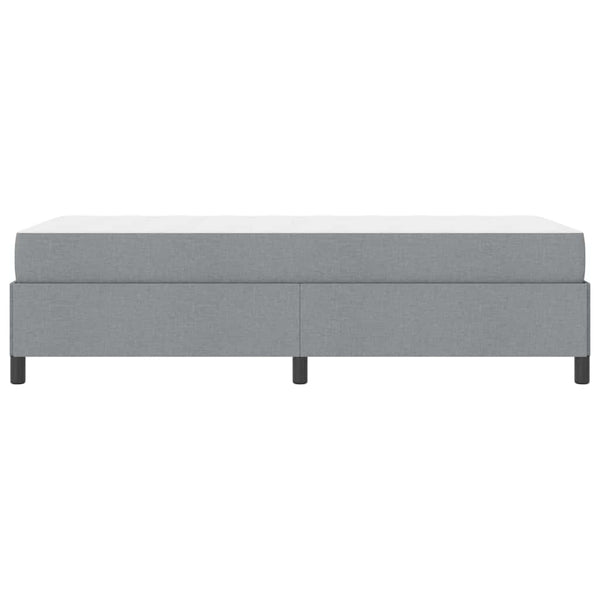 vidaXL Box Spring Bed Light Gray 90 x 200 cm Fabric