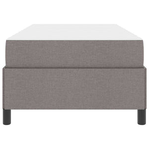 vidaXL Box Spring Bed Taupe 90 x 200 cm Fabric