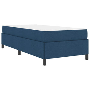 vidaXL Box spring bed Blue 90 x 200 cm Fabric