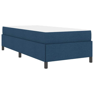 vidaXL Box spring bed Blue 90 x 200 cm Fabric