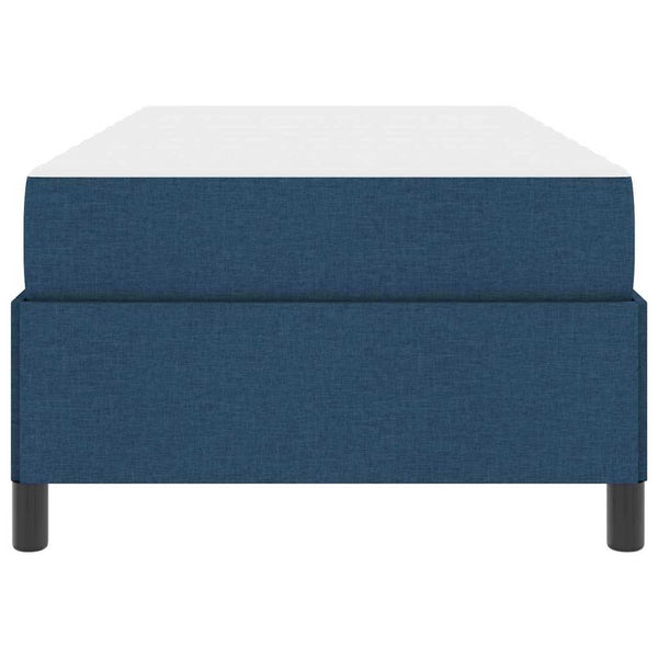 vidaXL Box spring bed Blue 90 x 200 cm Fabric