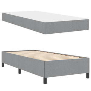 vidaXL Fabric Box Spring Bed Light Grey 100 x 200 cm