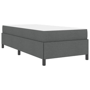 vidaXL Box Spring Bed Dark Gray 100 x 200 cm Fabric