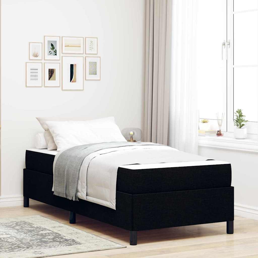 vidaXL Box Spring Bed Black 100 x 200 cm Fabric