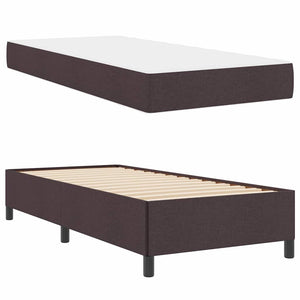 vidaXL Box Spring Bed Dark Brown 100 x 200 cm Fabric