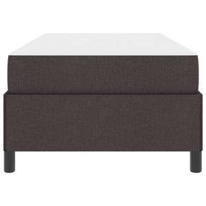 vidaXL Box Spring Bed Dark Brown 100 x 200 cm Fabric