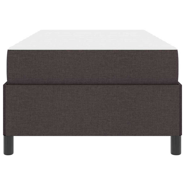 vidaXL Box Spring Bed Dark Brown 100 x 200 cm Fabric