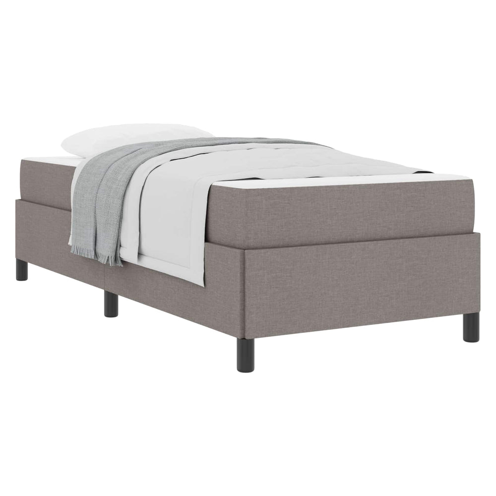 vidaXL Box Spring Bed Taupe 100 x 200 cm Fabric