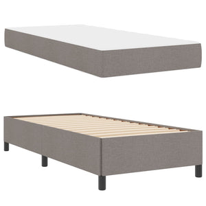 vidaXL Box Spring Bed Taupe 100 x 200 cm Fabric