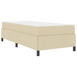 vidaXL Fabric Box Spring Bed Cream 100 x 200 cm