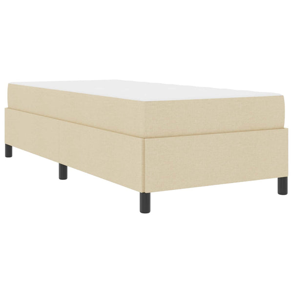 vidaXL Fabric Box Spring Bed Cream 100 x 200 cm