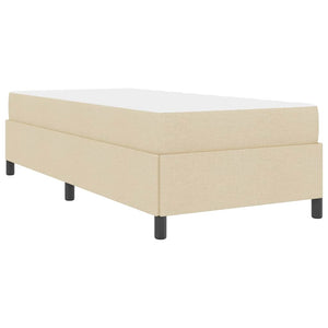 vidaXL Fabric Box Spring Bed Cream 100 x 200 cm