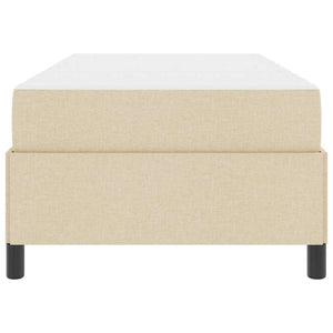 vidaXL Fabric Box Spring Bed Cream 100 x 200 cm