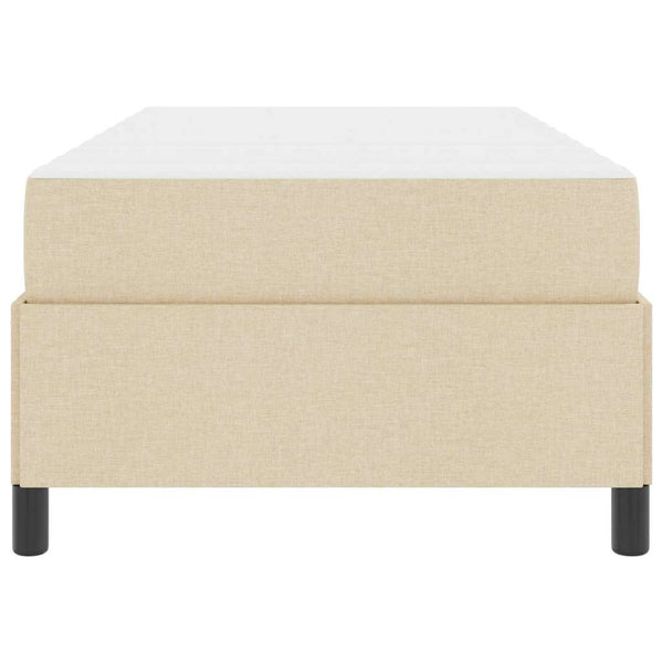 vidaXL Fabric Box Spring Bed Cream 100 x 200 cm