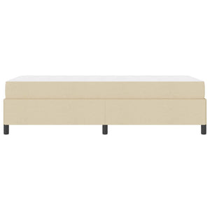 vidaXL Fabric Box Spring Bed Cream 100 x 200 cm
