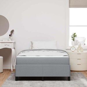 vidaXL Box Spring Bed Light Gray 120 x 190 cm Fabric