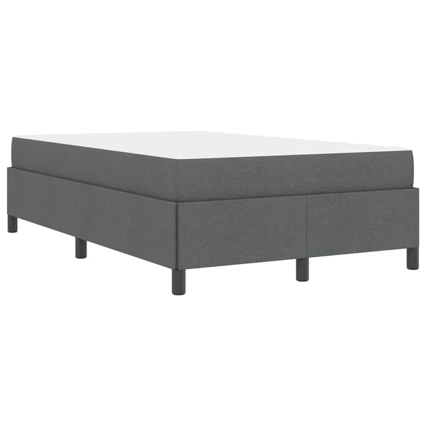 vidaXL Box Spring Bed Dark Grey 120 x 190 cm Fabric