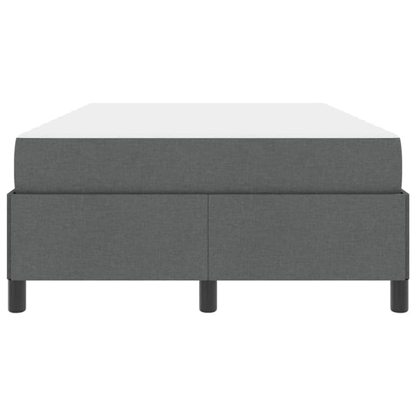 vidaXL Box Spring Bed Dark Grey 120 x 190 cm Fabric