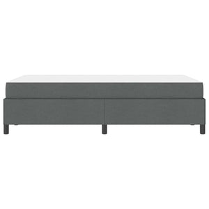 vidaXL Box Spring Bed Dark Grey 120 x 190 cm Fabric