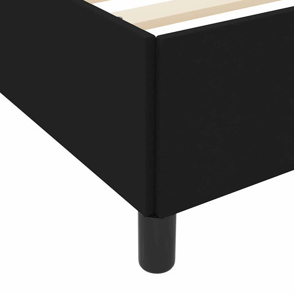 vidaXL Black Box Spring Bed 120 x 190 cm Fabric