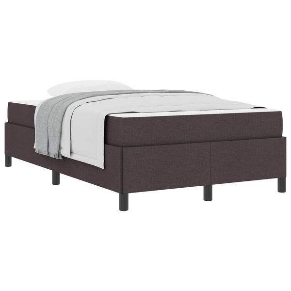 vidaXL Box Spring Bed Dark Brown 120 x 190 cm Fabric