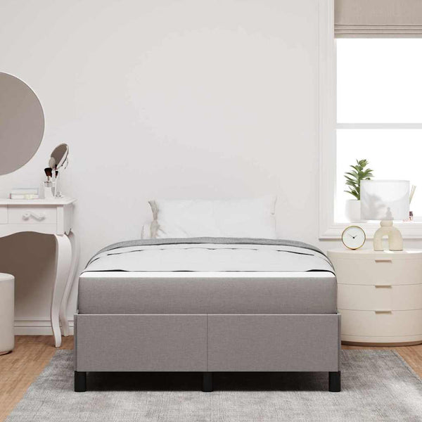 vidaXL Box Spring Bed Taupe 120 x 190 cm Fabric