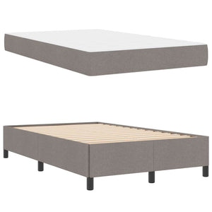 vidaXL Box Spring Bed Taupe 120 x 190 cm Fabric