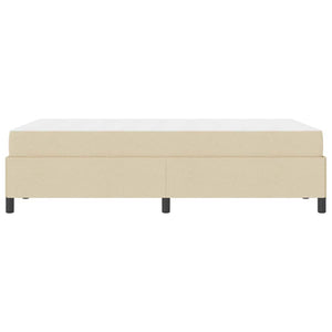 vidaXL Box Spring Bed Cream 120 x 190 cm Fabric