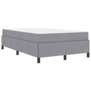 vidaXL Fabric Box Spring Bed Light Grey 120 x 200 cm
