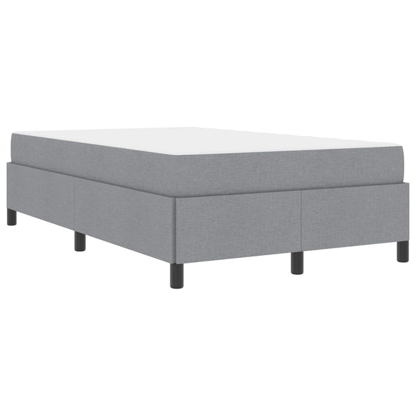 vidaXL Fabric Box Spring Bed Light Grey 120 x 200 cm