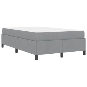 vidaXL Fabric Box Spring Bed Light Grey 120 x 200 cm