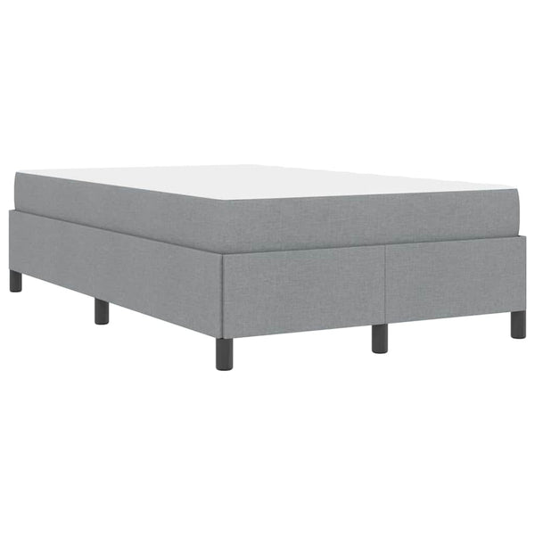 vidaXL Fabric Box Spring Bed Light Grey 120 x 200 cm