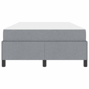 vidaXL Fabric Box Spring Bed Light Grey 120 x 200 cm