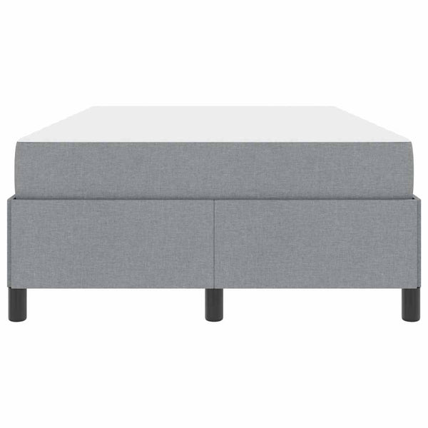 vidaXL Fabric Box Spring Bed Light Grey 120 x 200 cm