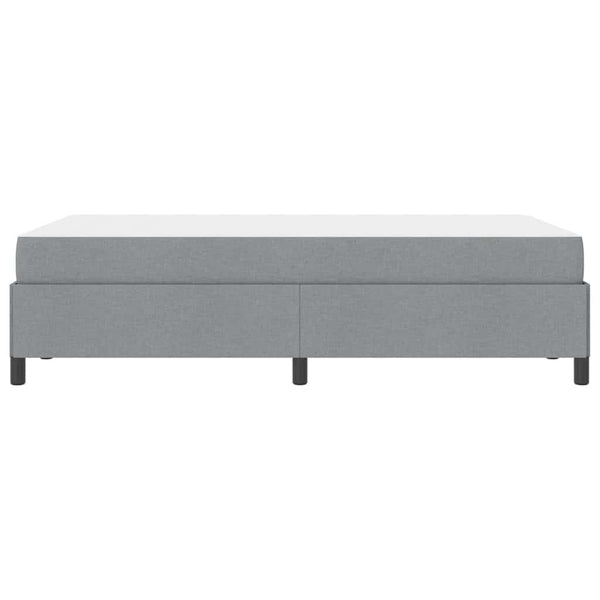 vidaXL Fabric Box Spring Bed Light Grey 120 x 200 cm