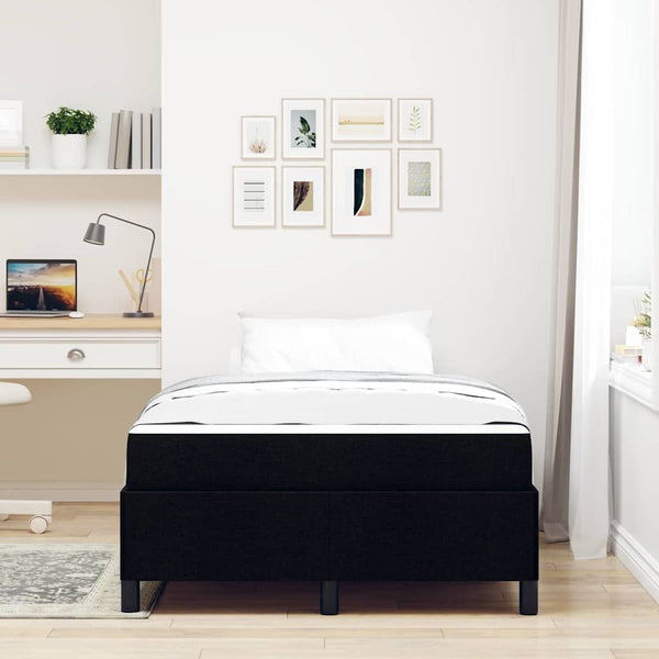 vidaXL Box Spring Bed Black 120 x 200 cm Fabric