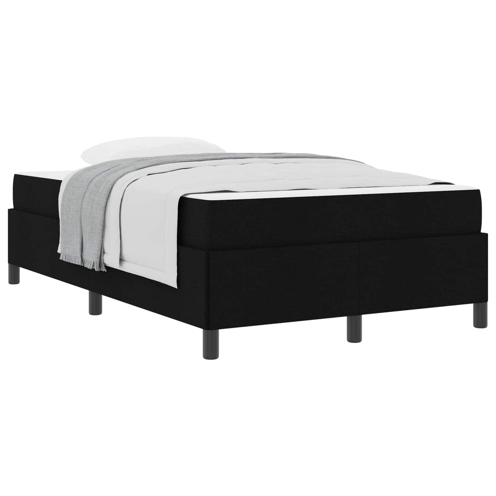 vidaXL Box Spring Bed Black 120 x 200 cm Fabric
