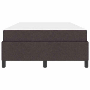 vidaXL Box Spring Bed Dark Brown 120 x 200 cm Fabric