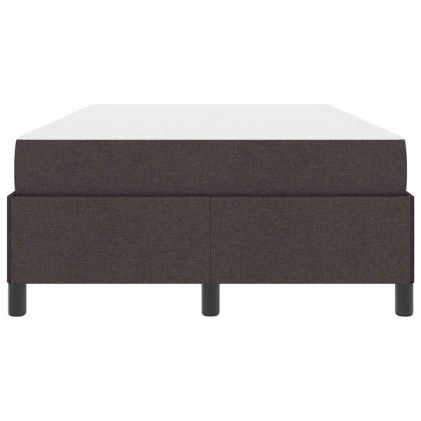vidaXL Box Spring Bed Dark Brown 120 x 200 cm Fabric